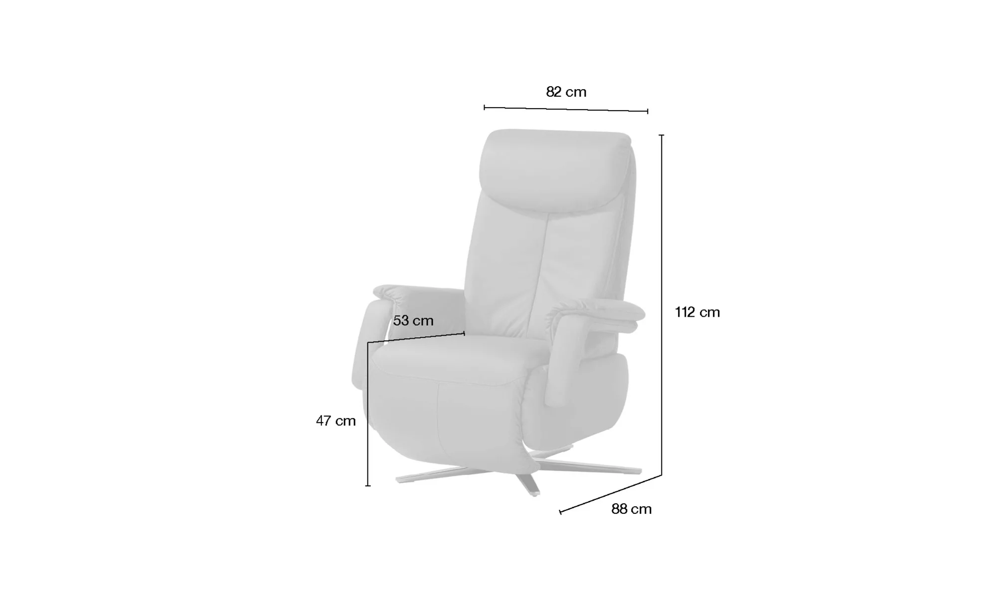 Polstermöbel Oelsa TV-Sessel aus Echtleder Mambo ¦ grün ¦ Maße (cm): B: 82 günstig online kaufen