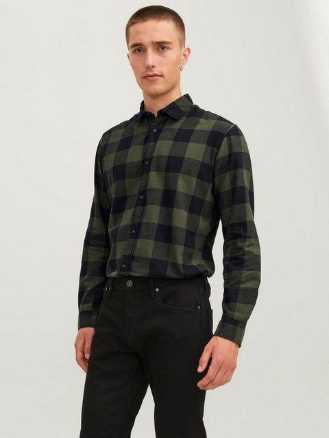 Jack & Jones Herren Freizeit Hemd JJEGINGHAM TWILL - Slim Fit günstig online kaufen