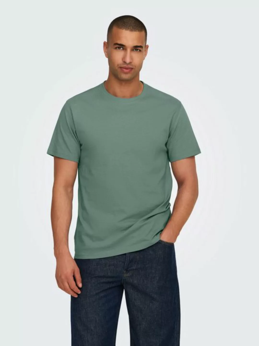 ONLY & SONS Rundhalsshirt ONSMAX LIFE REG SS STITCH TEE günstig online kaufen