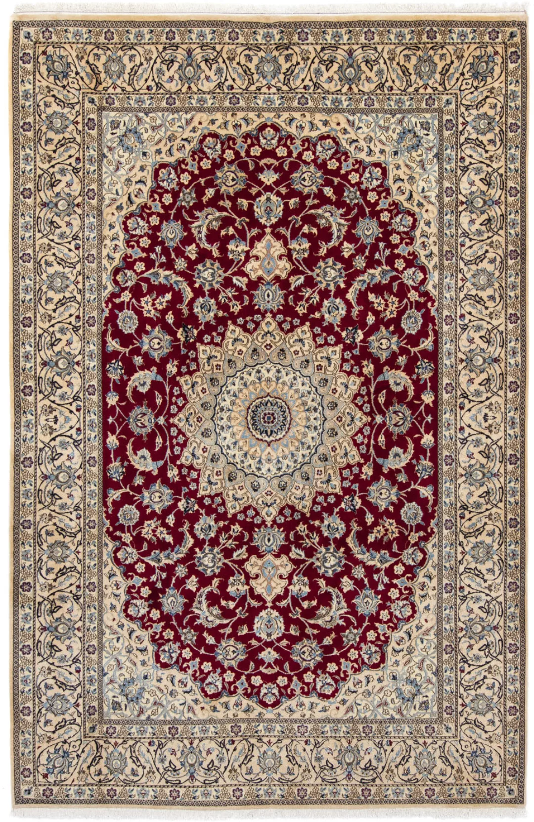 morgenland Wollteppich »Nain 9la Medaillon Rosso 300 x 204 cm«, rechteckig, günstig online kaufen