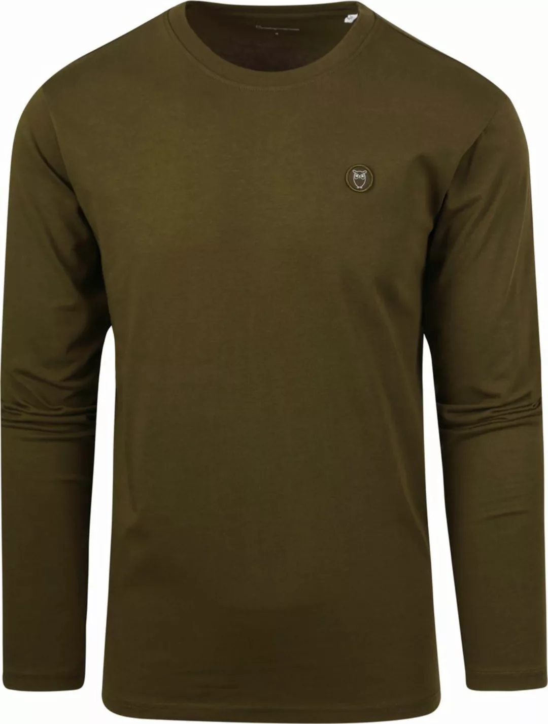 KnowledgeCotton Apparel Longsleeve T-shirt Olivgrün - Größe XL günstig online kaufen