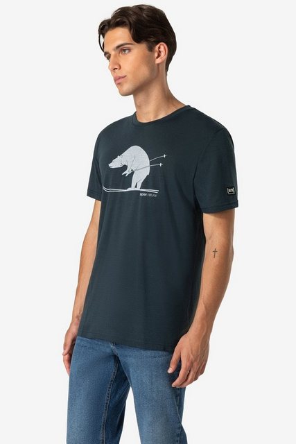 SUPER.NATURAL Print-Shirt Merino T-Shirt M SKIING BEAR TEE geruchshemmender günstig online kaufen