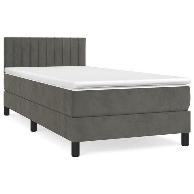 vidaXL Boxspringbett Bett Boxspringbett mit Matratze Samt (80 x 200 cm, Dun günstig online kaufen