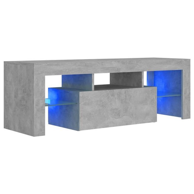 vidaXL TV-Schrank TV-Schrank mit LED Leuchten Betongrau 120x35x40 cm Lowboa günstig online kaufen