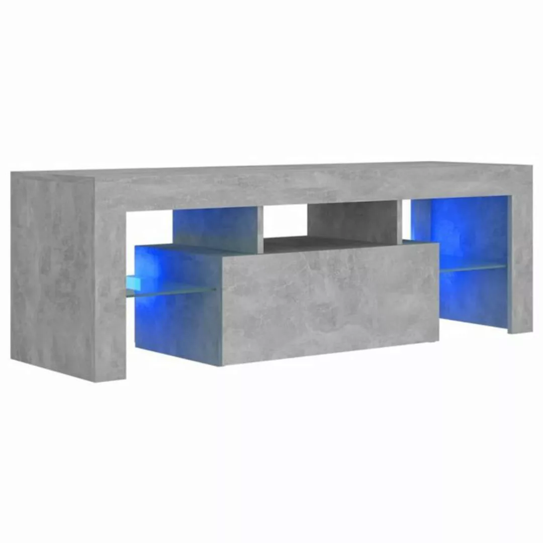 vidaXL TV-Schrank TV-Schrank mit LED Leuchten Betongrau 120x35x40 cm Lowboa günstig online kaufen