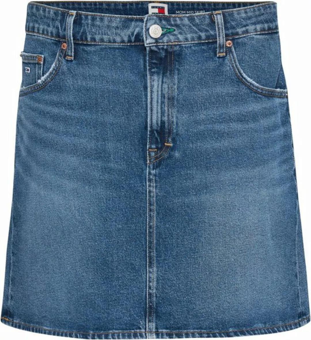 Tommy Jeans Curve Jeansrock CRV MOM UH SKIRT AH6158 Webrock mit Logosticker günstig online kaufen