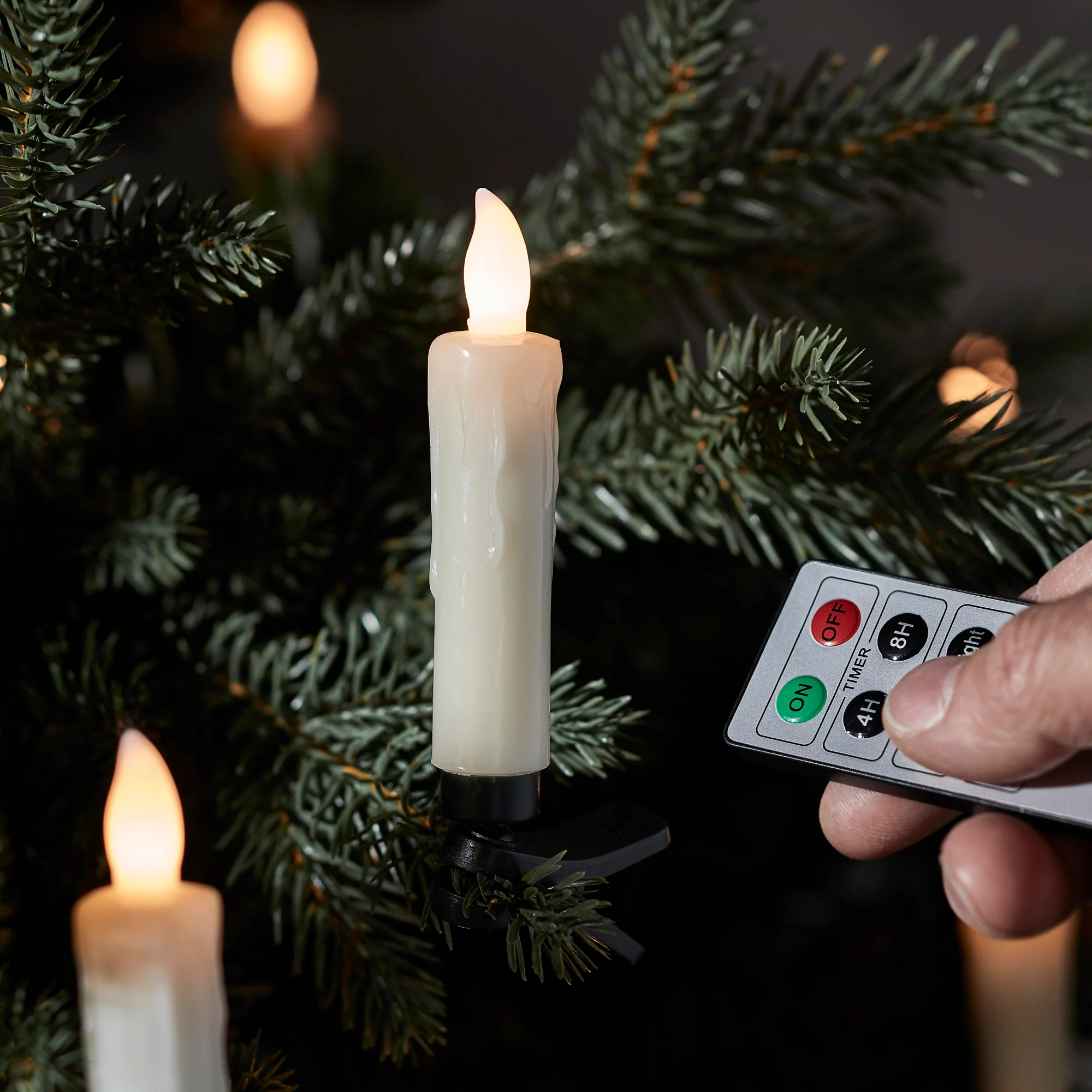 10er LED kabellose Weihnachtsbaumkerzen günstig online kaufen