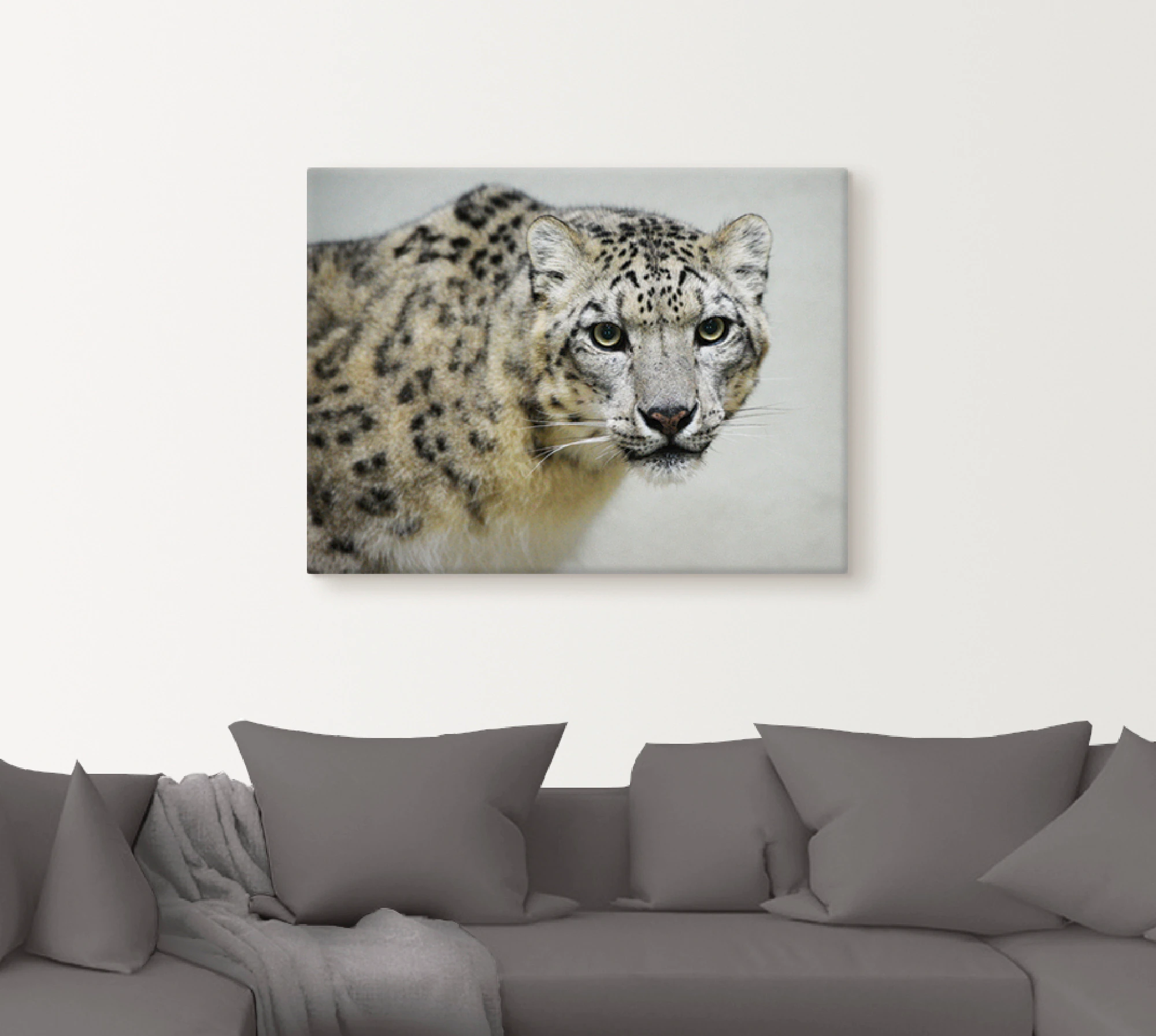 Artland Wandbild "Schneeleopard", Wildtiere, (1 St.), als Alubild, Outdoorb günstig online kaufen