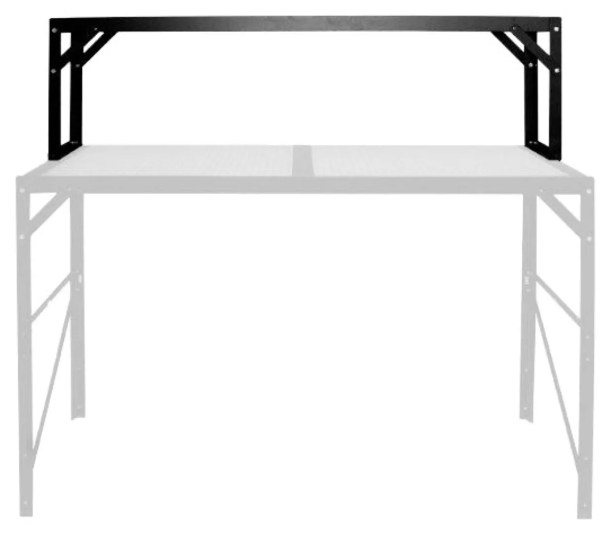 Alu-Tischaufsatz 121 cm x 28 cm x 39 cm Schwarz günstig online kaufen