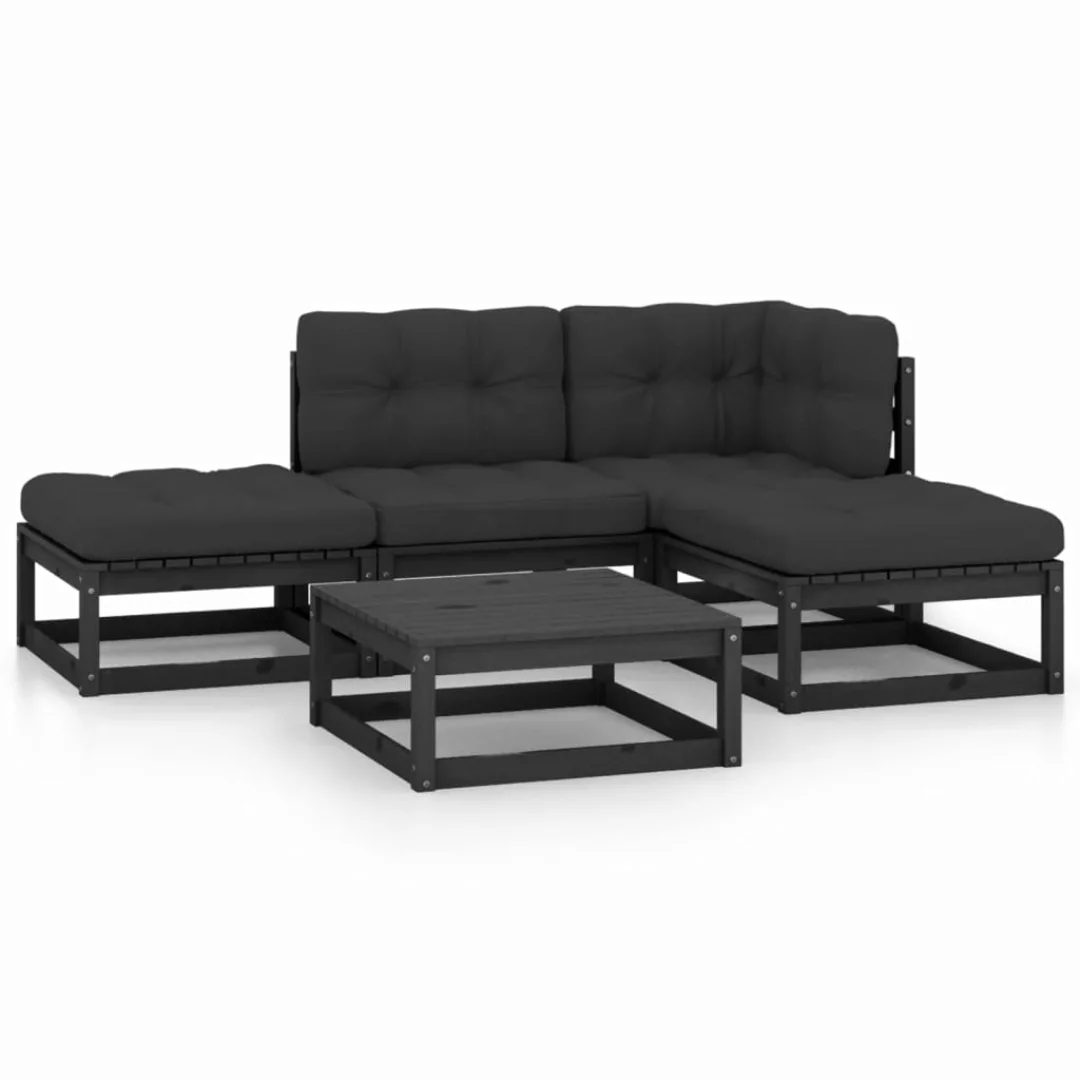 5-tlg. Garten-lounge-set Mit Kissen Massivholz Kiefer günstig online kaufen