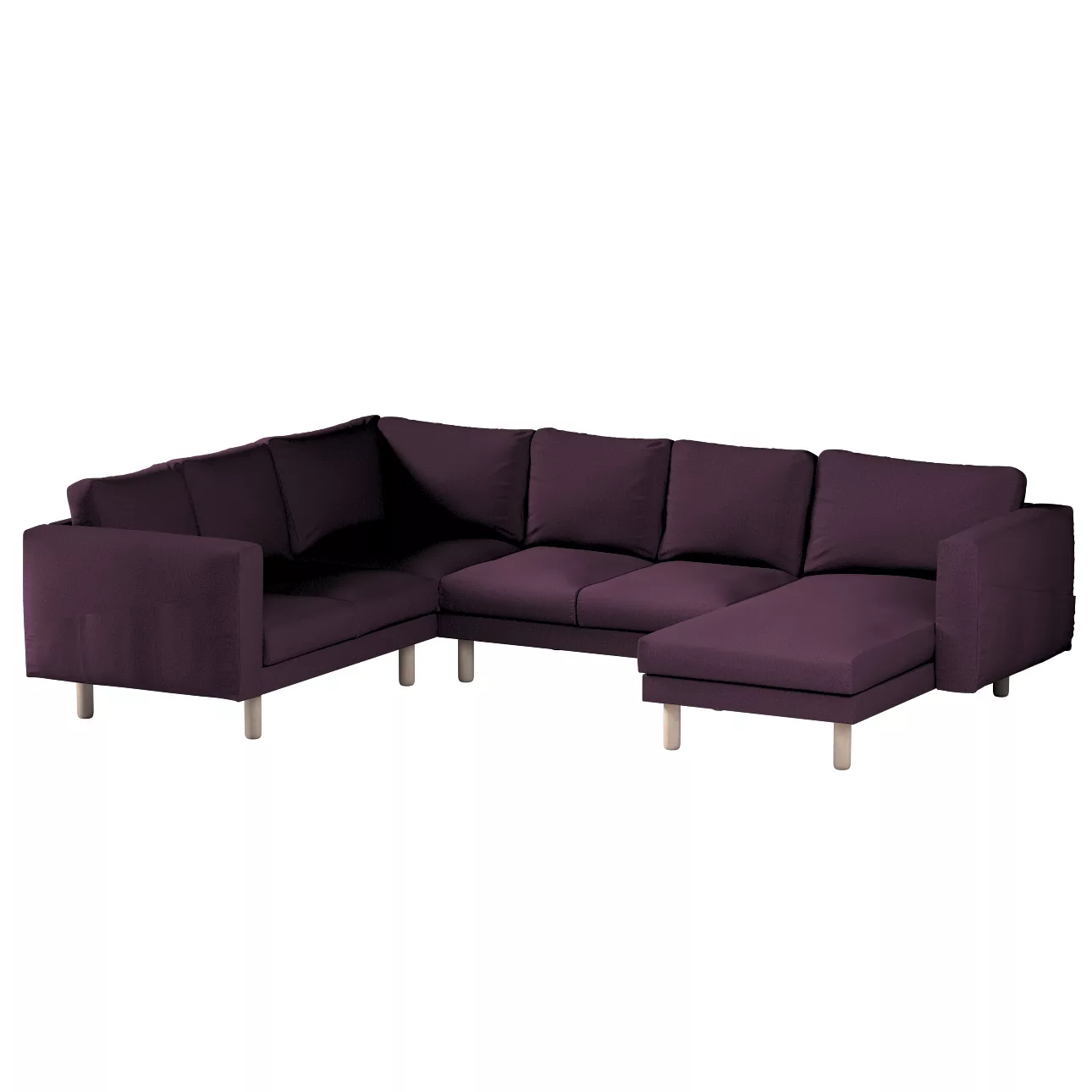 Bezug für Norsborg 5-Sitzer Ecksofa mit Recamiere, pflaume, Norsborg Bezug günstig online kaufen