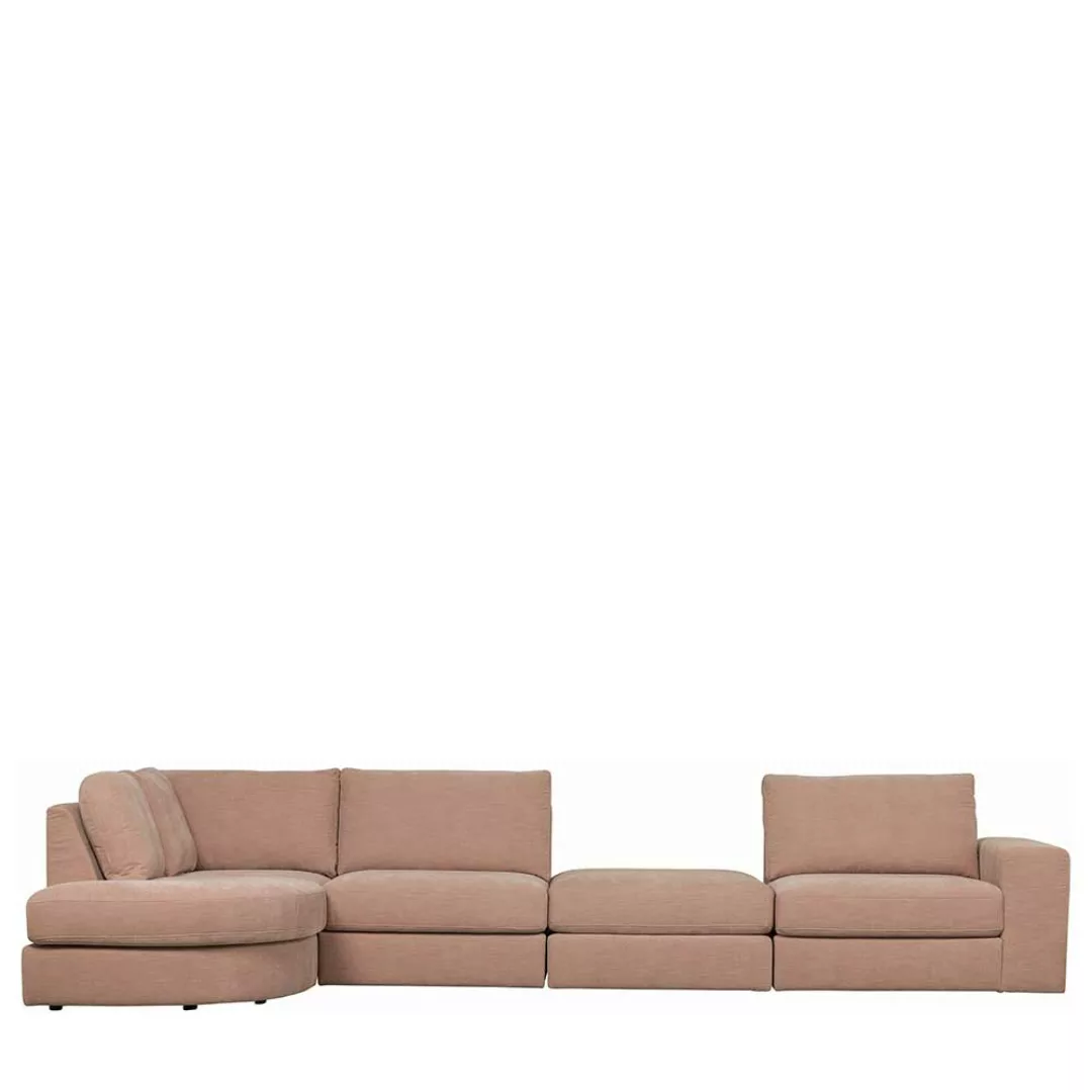 Rosa Sofa Kombination in modernem Design fünf Sitzplätzen günstig online kaufen