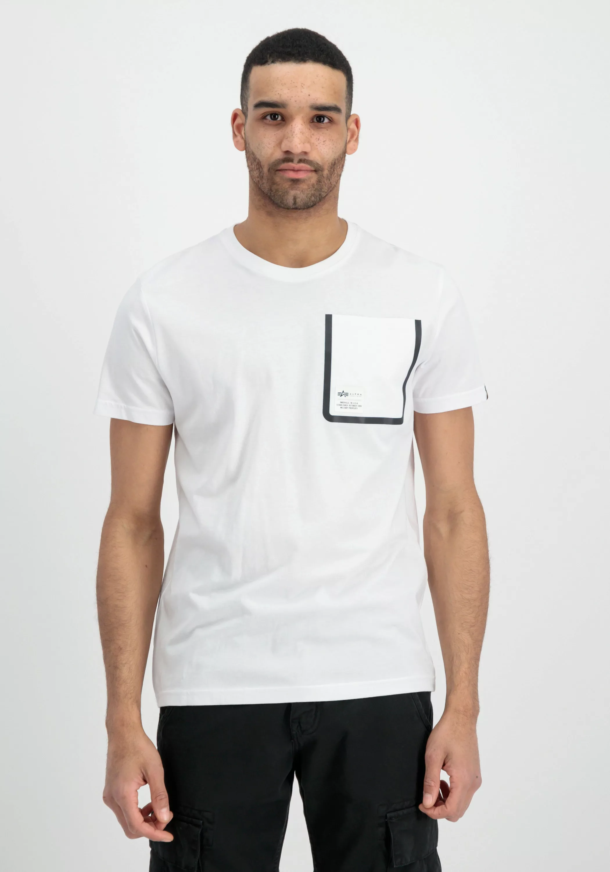 Alpha Industries T-Shirt "Alpha Industries Men - T-Shirts Label Pocket T-Sh günstig online kaufen