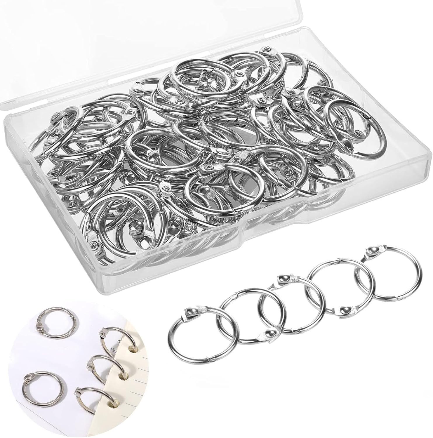 FELIXLEO Klammerrolle Buchringe, 120 Stück Ringbinder, günstig online kaufen