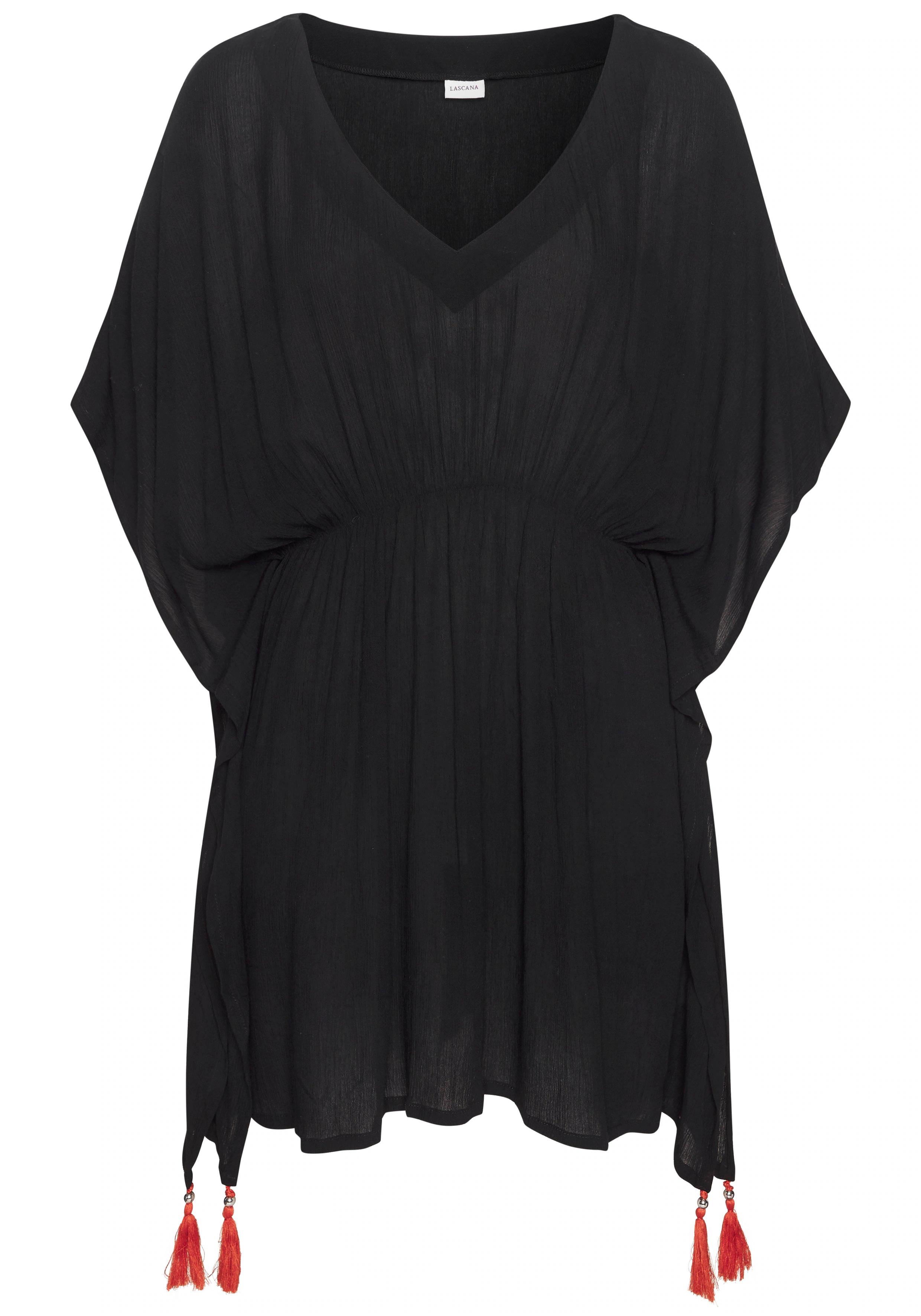 LASCANA Tunika, aus gekreppter Viskose, Blusenkleid, Strandmode, transparen günstig online kaufen