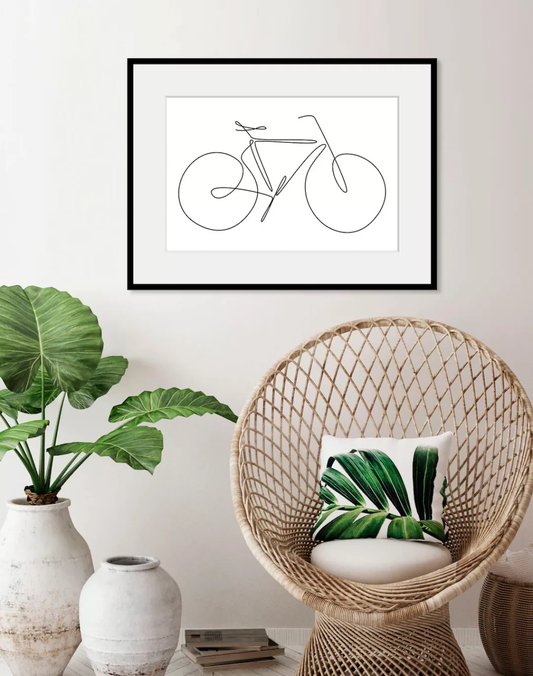 queence Bild "I want to ride my bicycle", Fahrräder-Fahrzeuge-Kunst-Schwarz günstig online kaufen