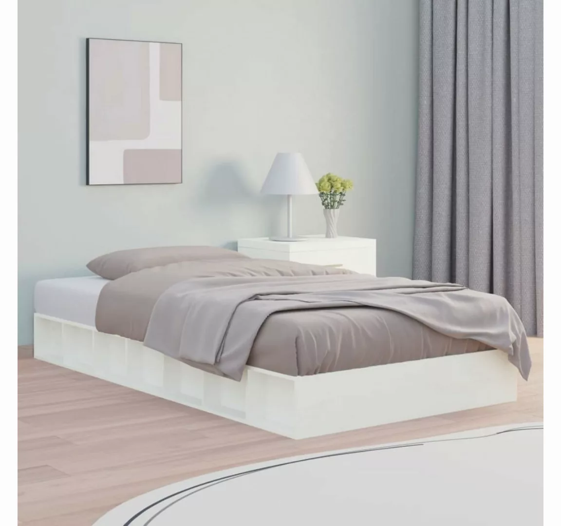 furnicato Bett Massivholzbett Weiß 90x190 cm günstig online kaufen