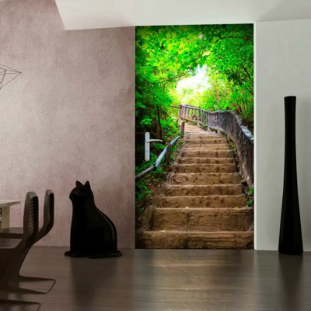 artgeist Türtapete Photo wallpaper – Stairs from nature I mehrfarbig Gr. 90 günstig online kaufen