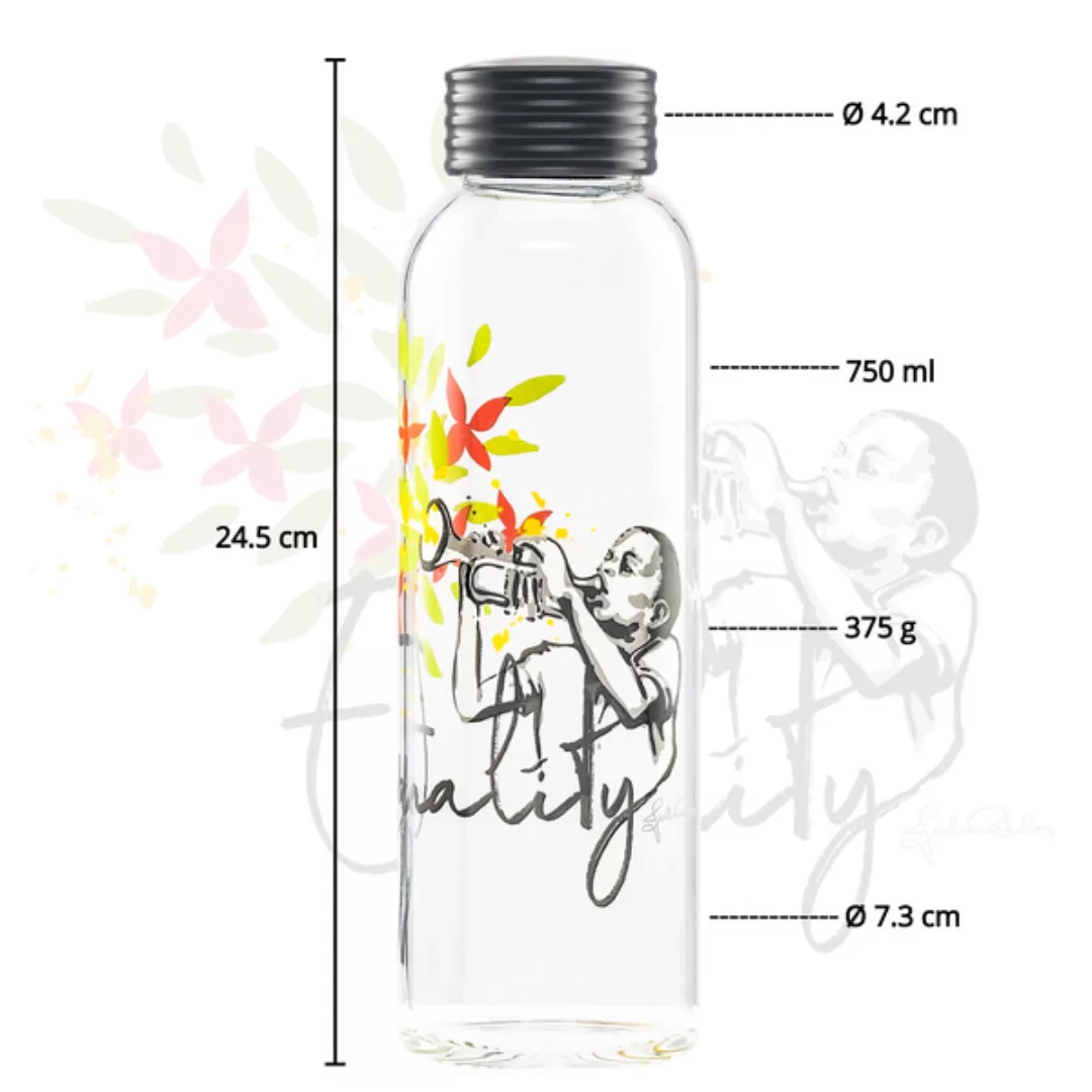 Trinkflasche Aus Glas 0,75l Inkl. Thermo-sleeve günstig online kaufen