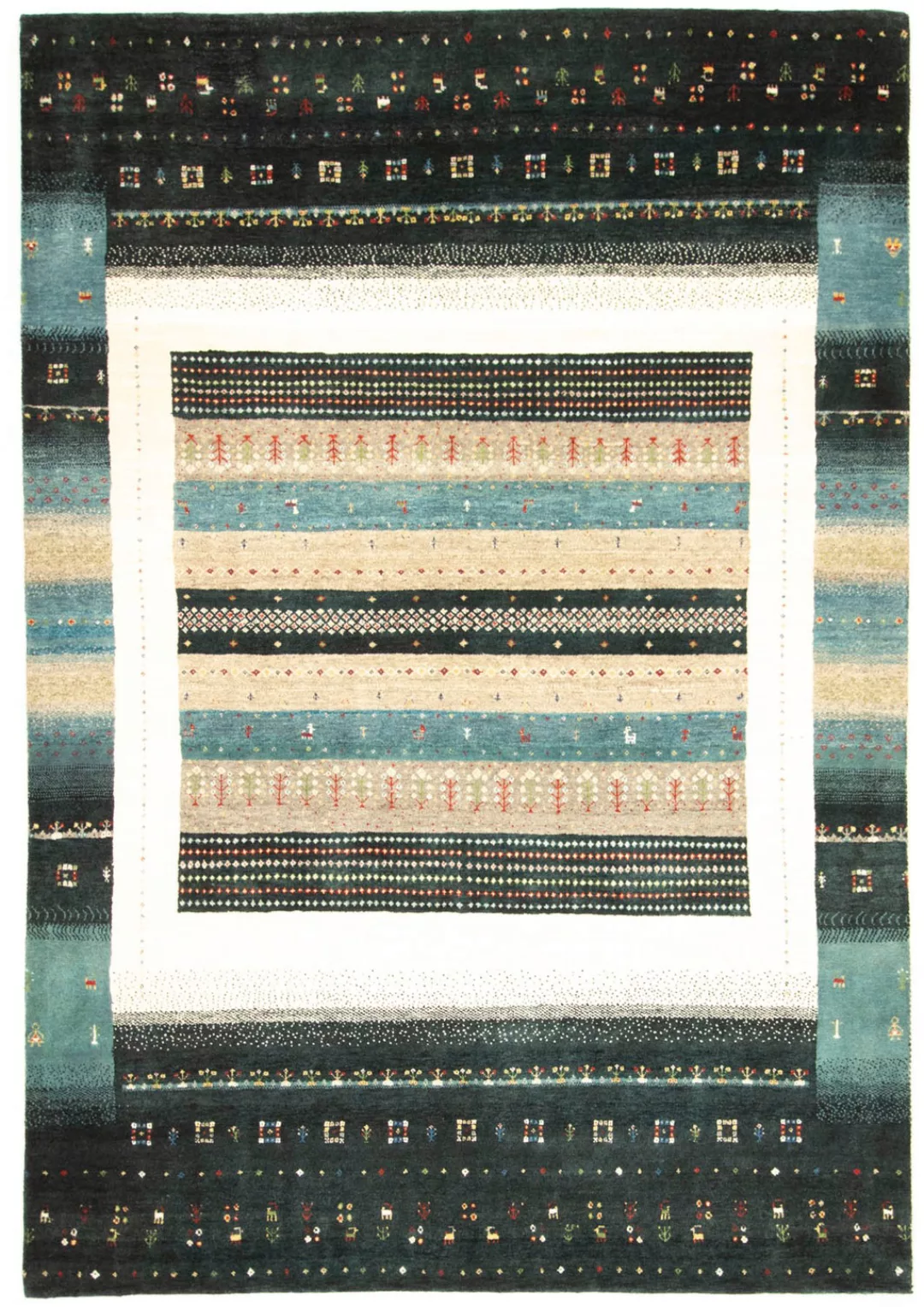 morgenland Wollteppich »Loribaft Teppich handgeknüpft mehrfarbig«, rechteck günstig online kaufen