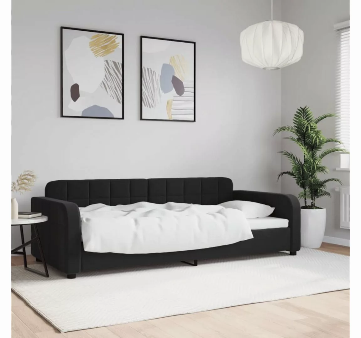 vidaXL Gästebett Tagesbett Schwarz 90x200 cm Samt Gästebett Gästecouch Gäst günstig online kaufen