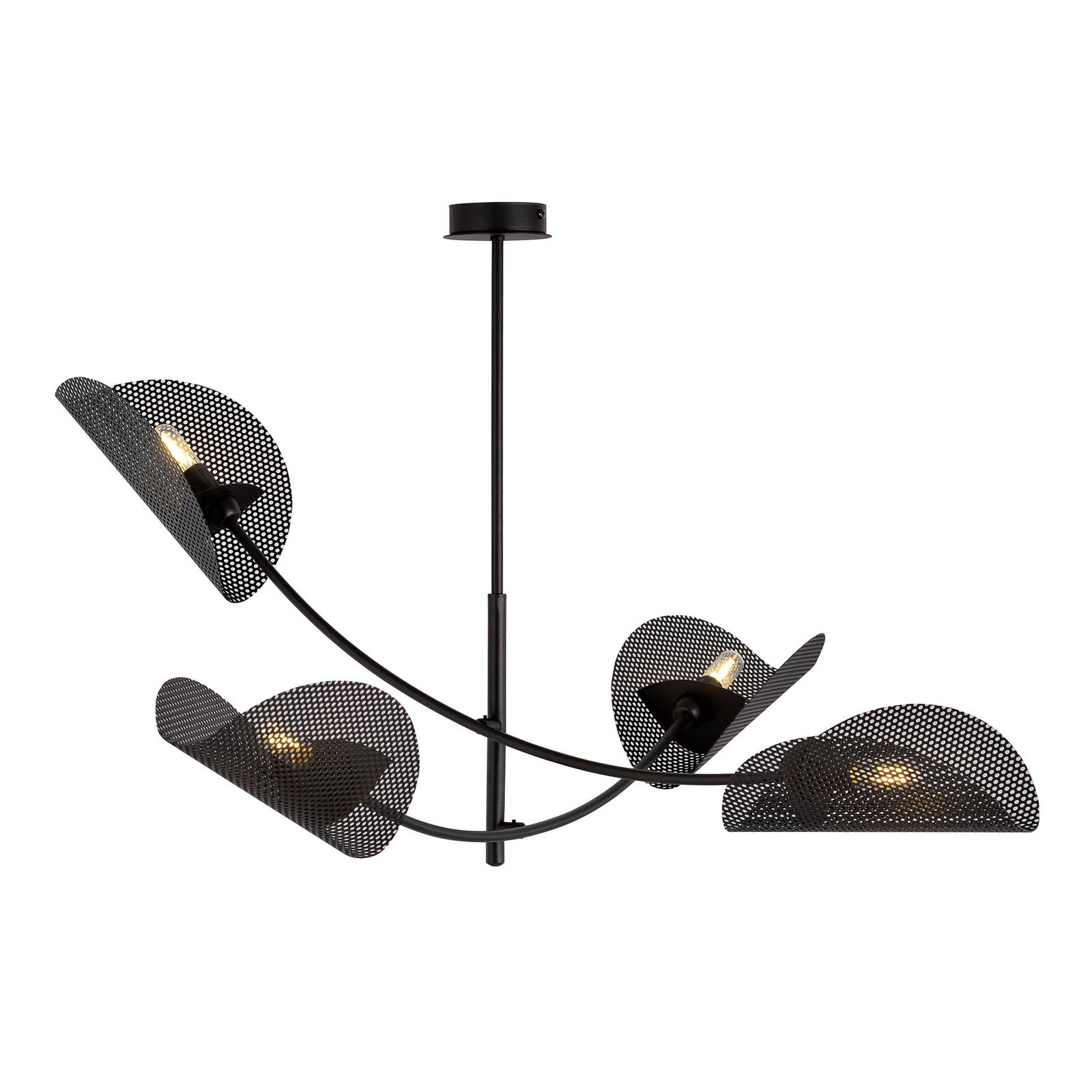 Deckenlampe Gladio, schwarz, vierflammig günstig online kaufen