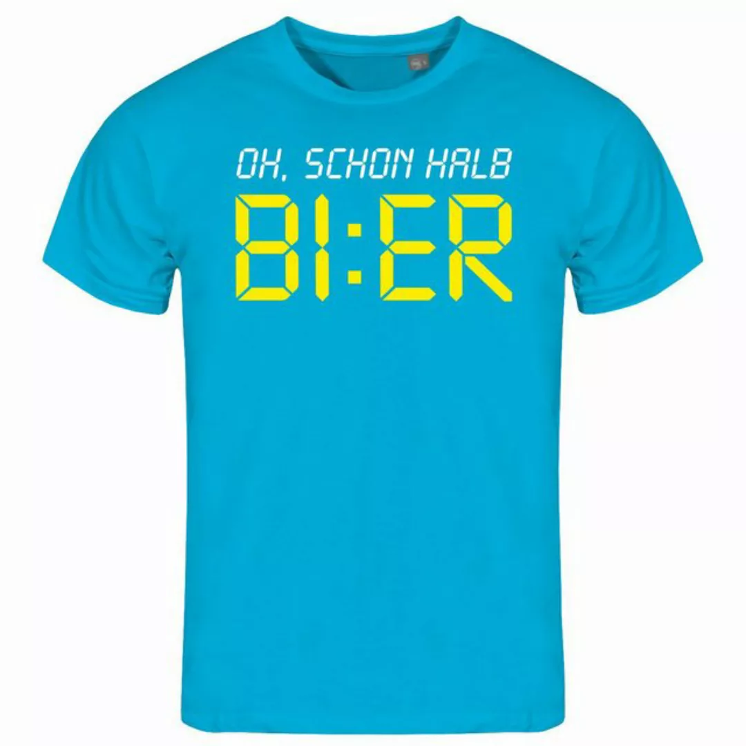 deinshirt Print-Shirt Herren T-Shirt Oh schon halb Bier Funshirt mit Motiv günstig online kaufen