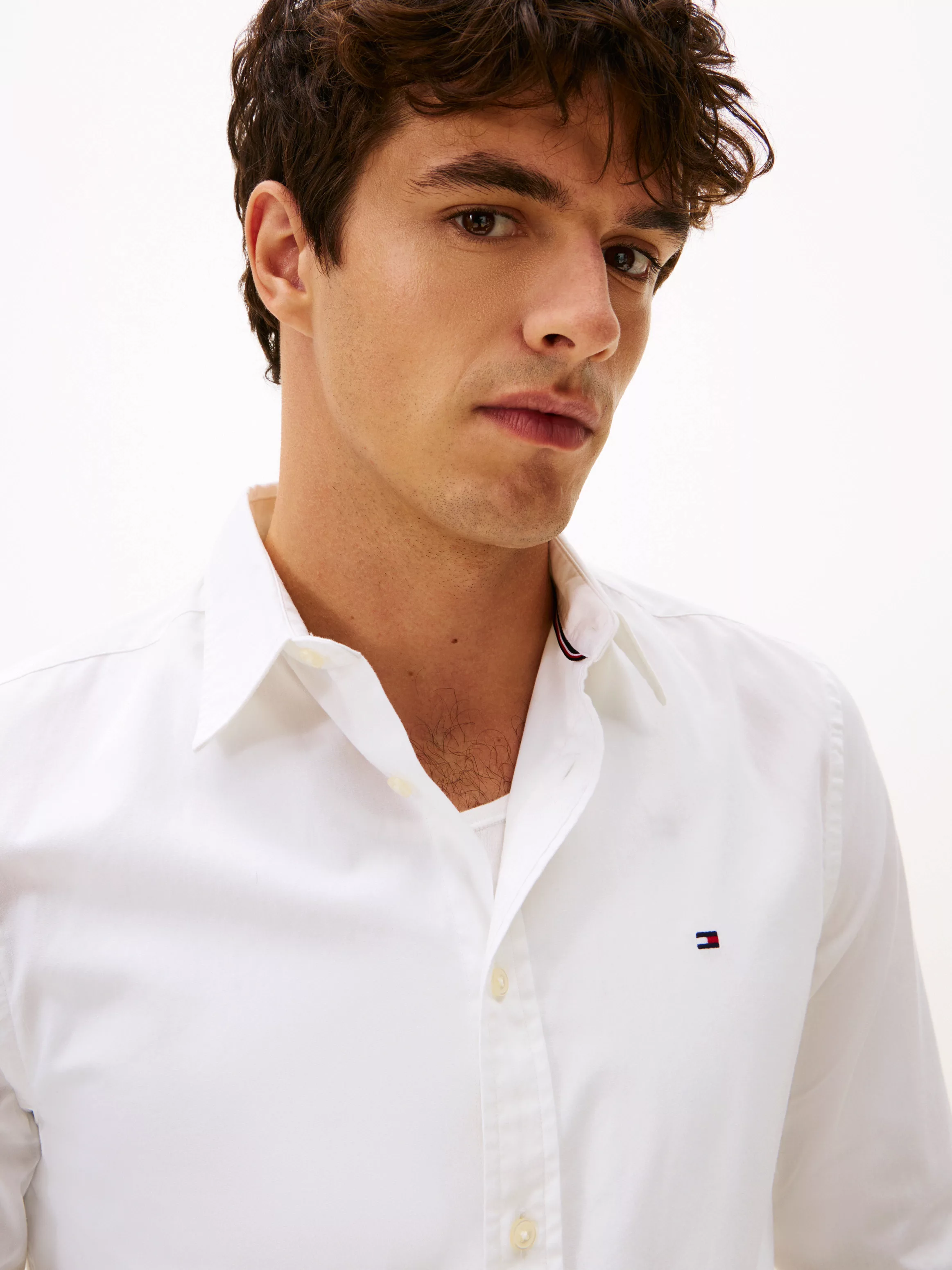 Tommy Hilfiger Langarmhemd "FLEX POPLIN SHIRT", Slim Fit, Kentkragen, Baumw günstig online kaufen