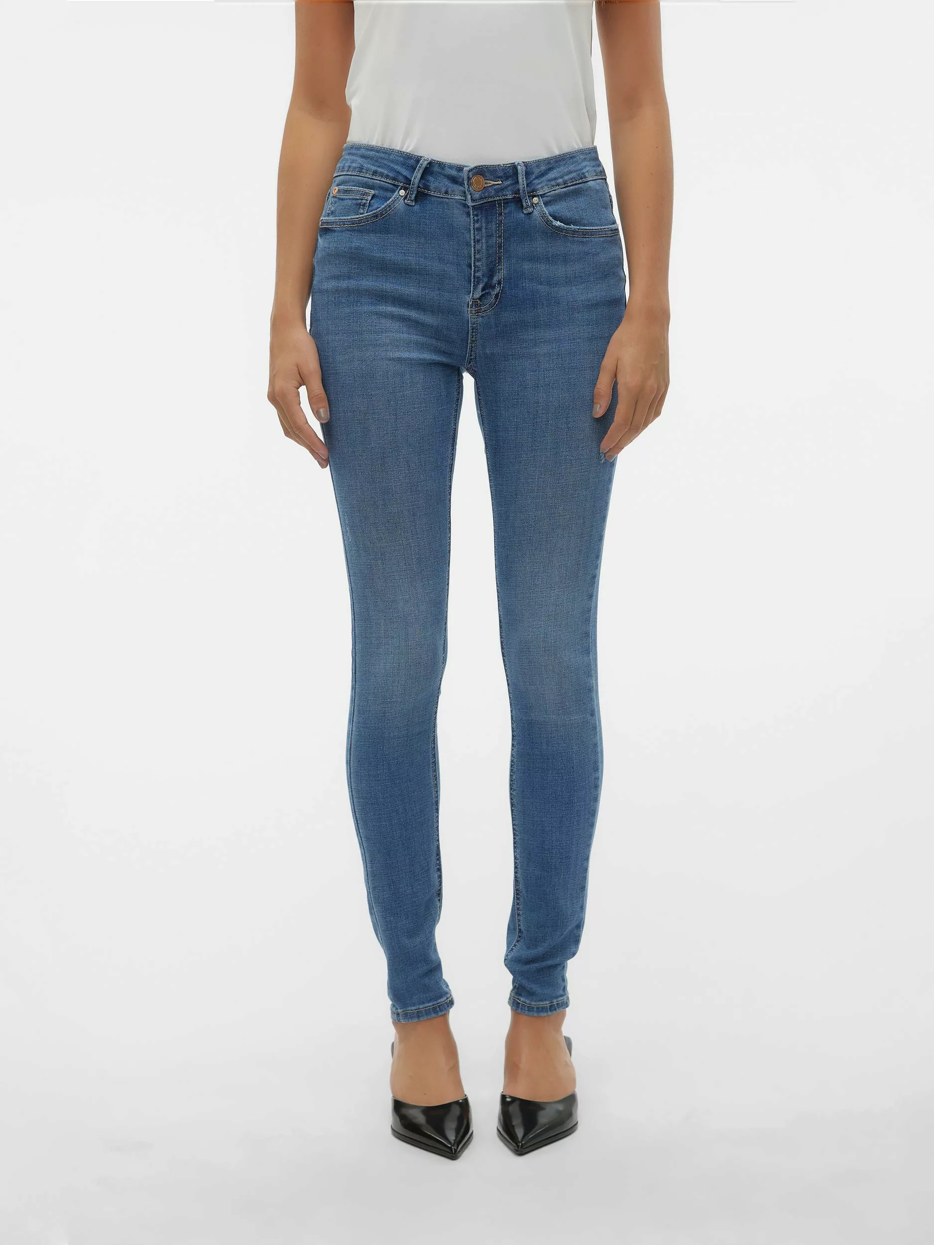 Vero Moda Skinny-fit-Jeans VMFLASH MR SKINNY JEANS LI347 NOOS günstig online kaufen