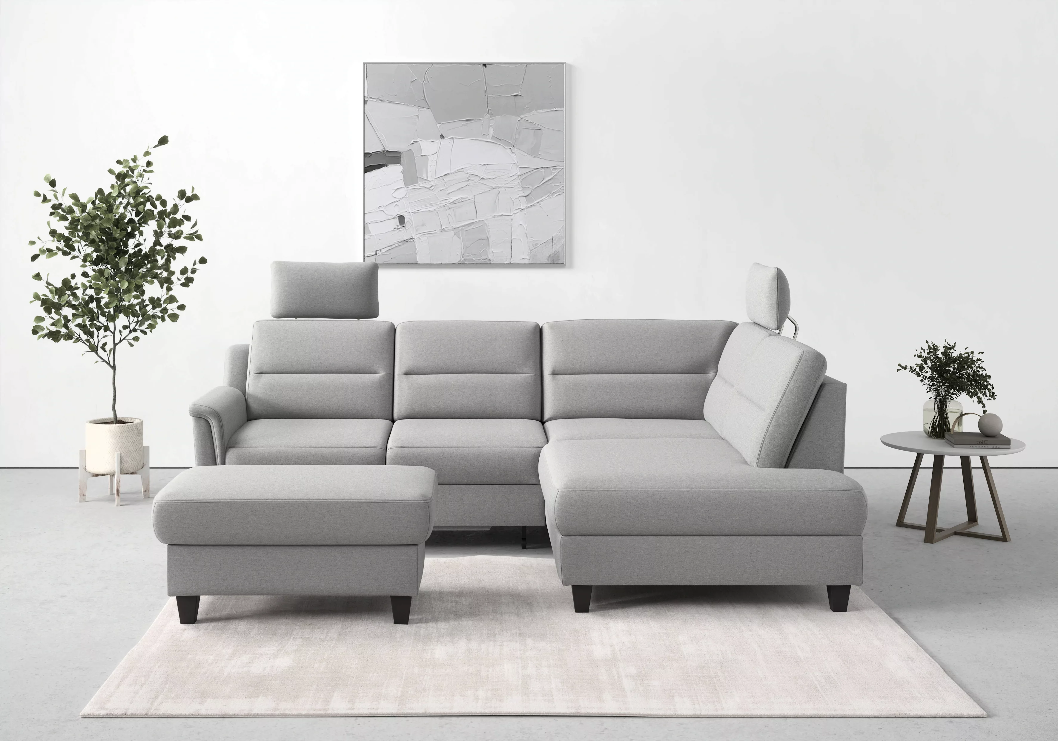 sit&more Ecksofa "Farö L-Form", inklusive Federkern, wahlweise mit Bettfunk günstig online kaufen