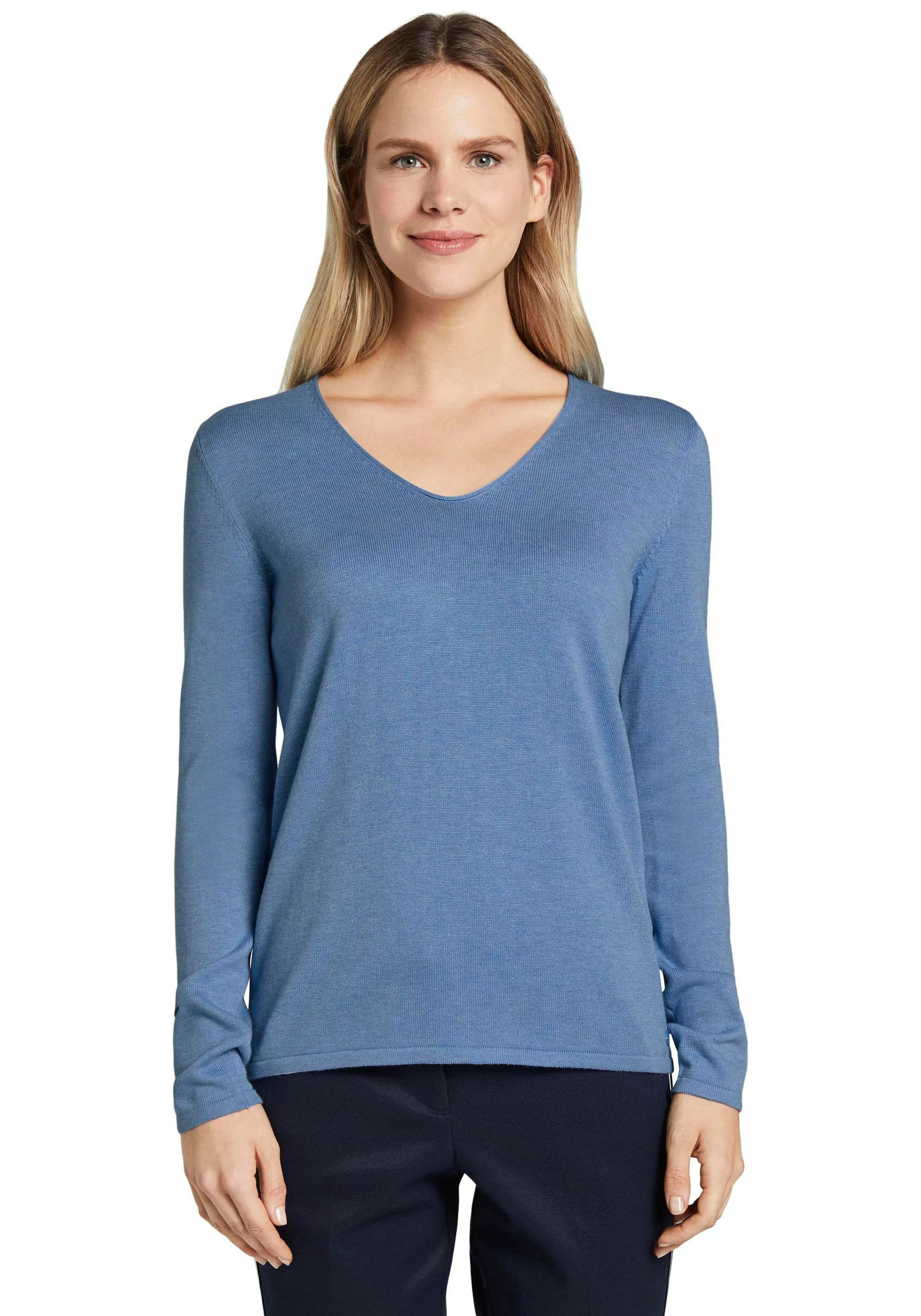 Tom Tailor Damen Pullover BASIC V-NECK - Regular Fit günstig online kaufen