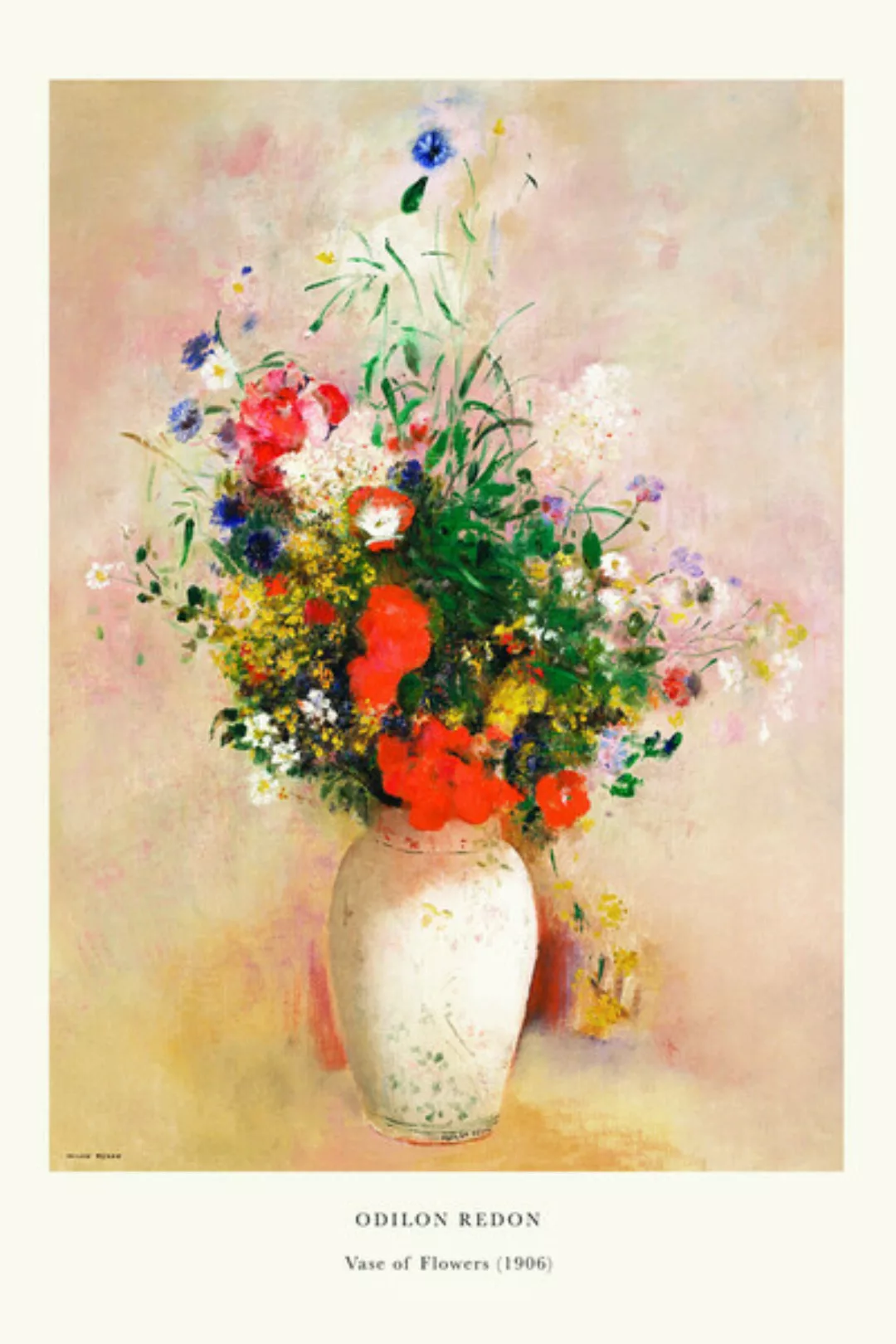 Poster / Leinwandbild - Odilon Redon - Blumenvase günstig online kaufen