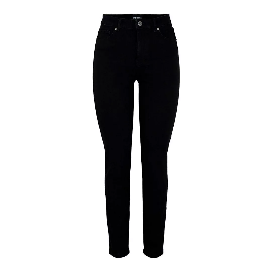 Pieces Lili Slim Jeans Mit Hoher Taille XS Black günstig online kaufen