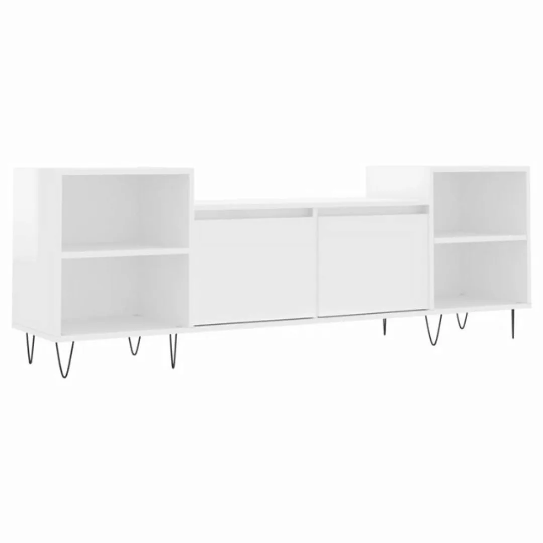 vidaXL TV-Schrank TV-Schrank Hochglanz-Weiß 160x35x55 cm Holzwerkstoff (1-S günstig online kaufen