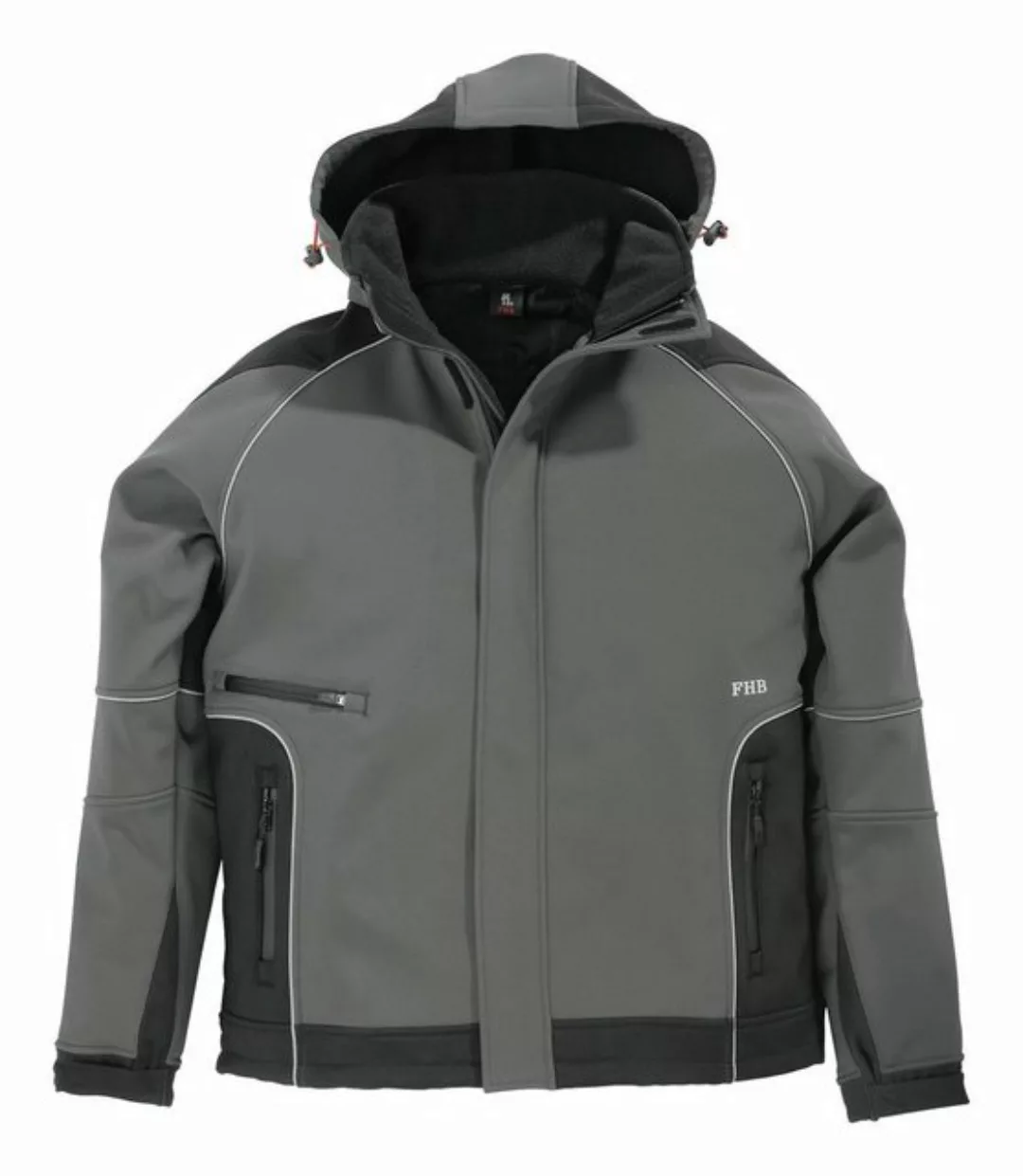 FHB Softshelljacke Jacke Walter, Softshell, grau/schwarz günstig online kaufen