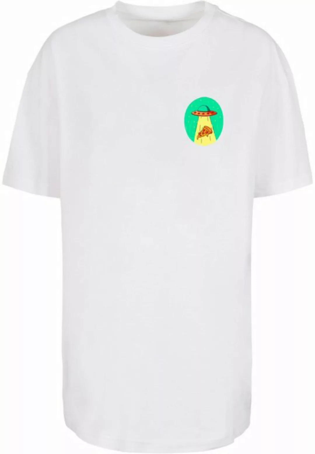 MisterTee T-Shirt MisterTee Damen Ladies Ufo Pizza Oversized Boyfriend Tee günstig online kaufen