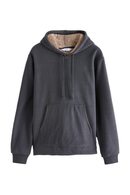 Next Kapuzenfleecejacke Strukturiertes Hoodie mit Borg-Futter (1-St) günstig online kaufen