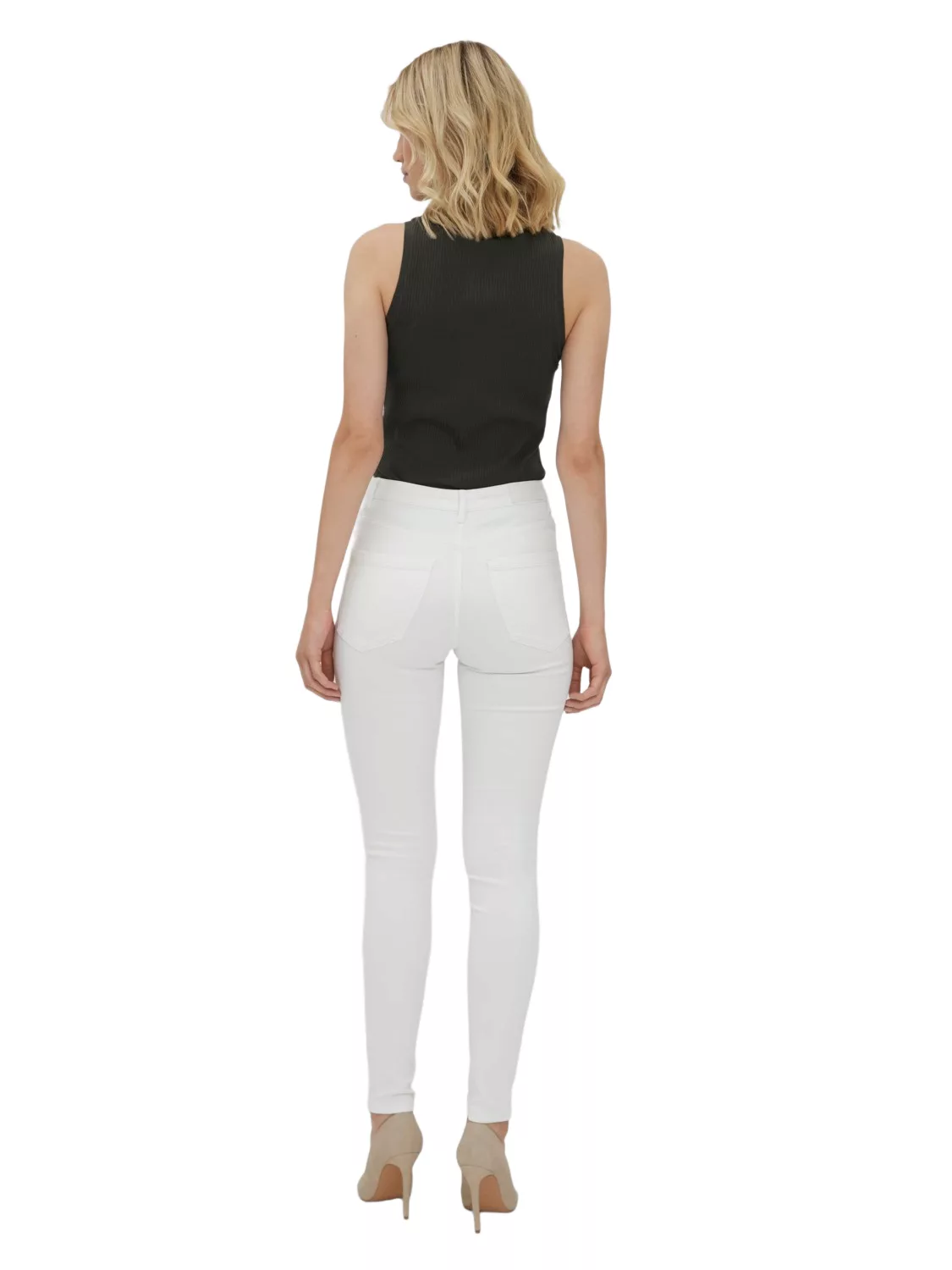 Vero Moda Damen Jeans VMSOPHIA VI403- Skinny Fit - Weiss - Bright White günstig online kaufen