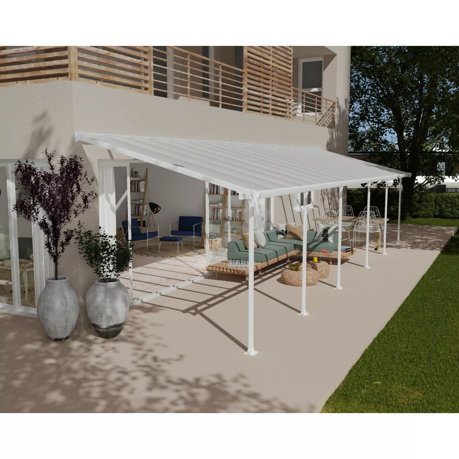 Palram - Canopia Terrassenüberdachung Feria Weiß 3x10.35 günstig online kaufen