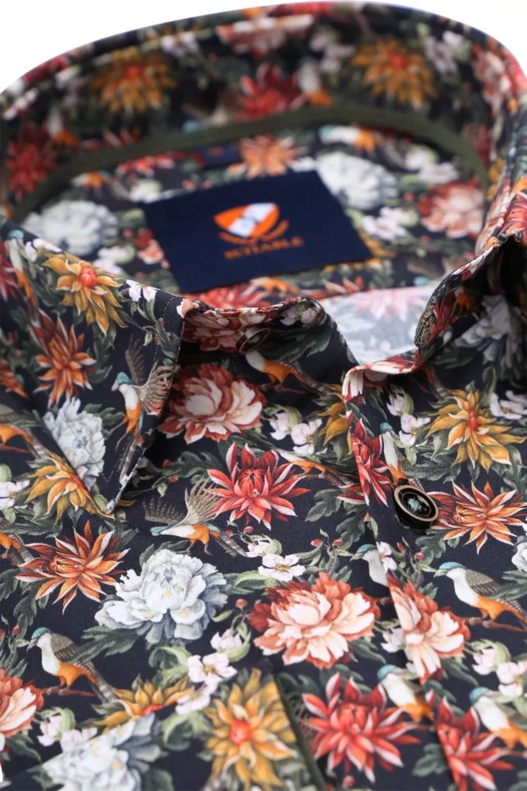 Freizeithemd mit Blumenmuster Mehrfarbig - Größe 39 günstig online kaufen