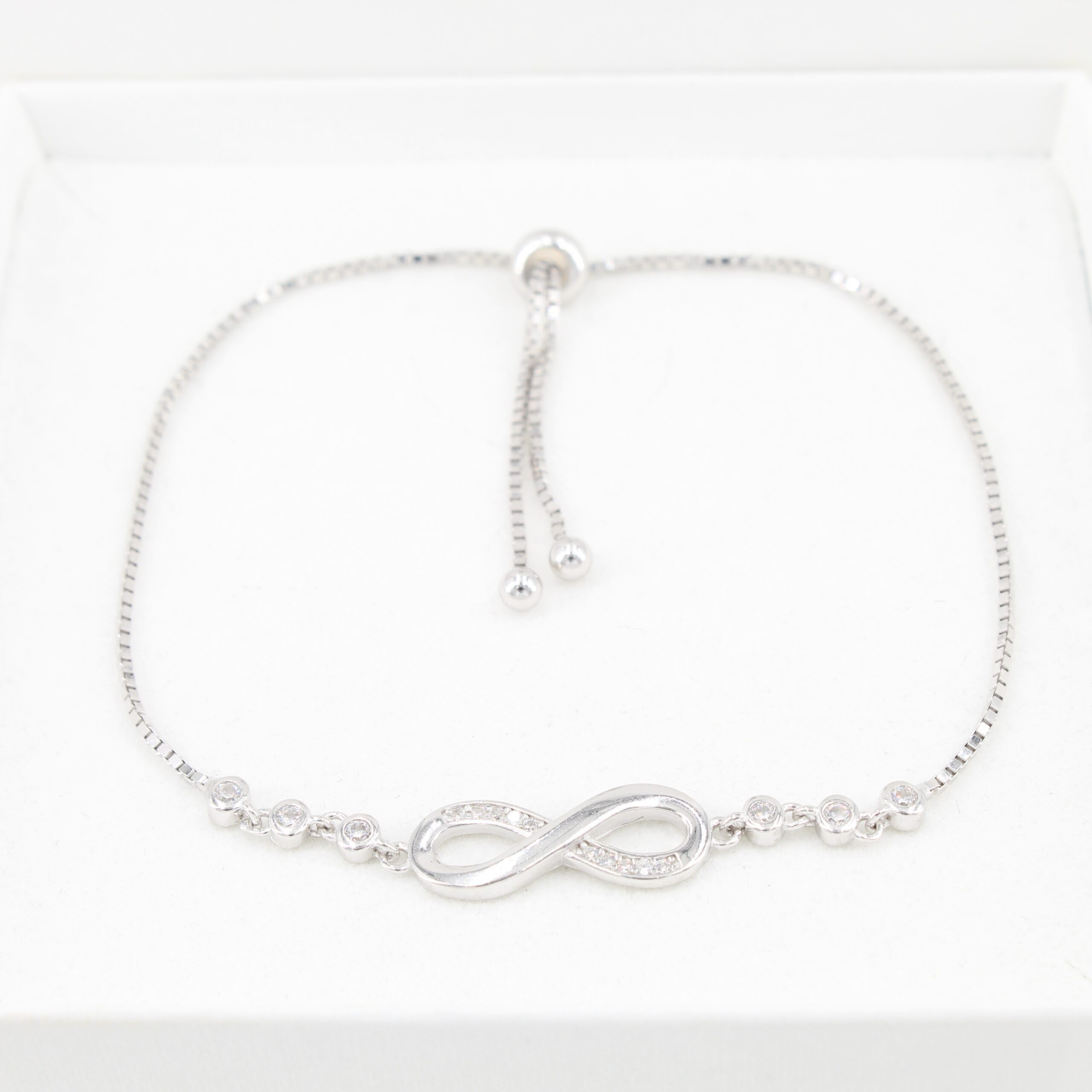 PANDACHARMS Silberarmband Infinity mit Steinen, 925 günstig online kaufen