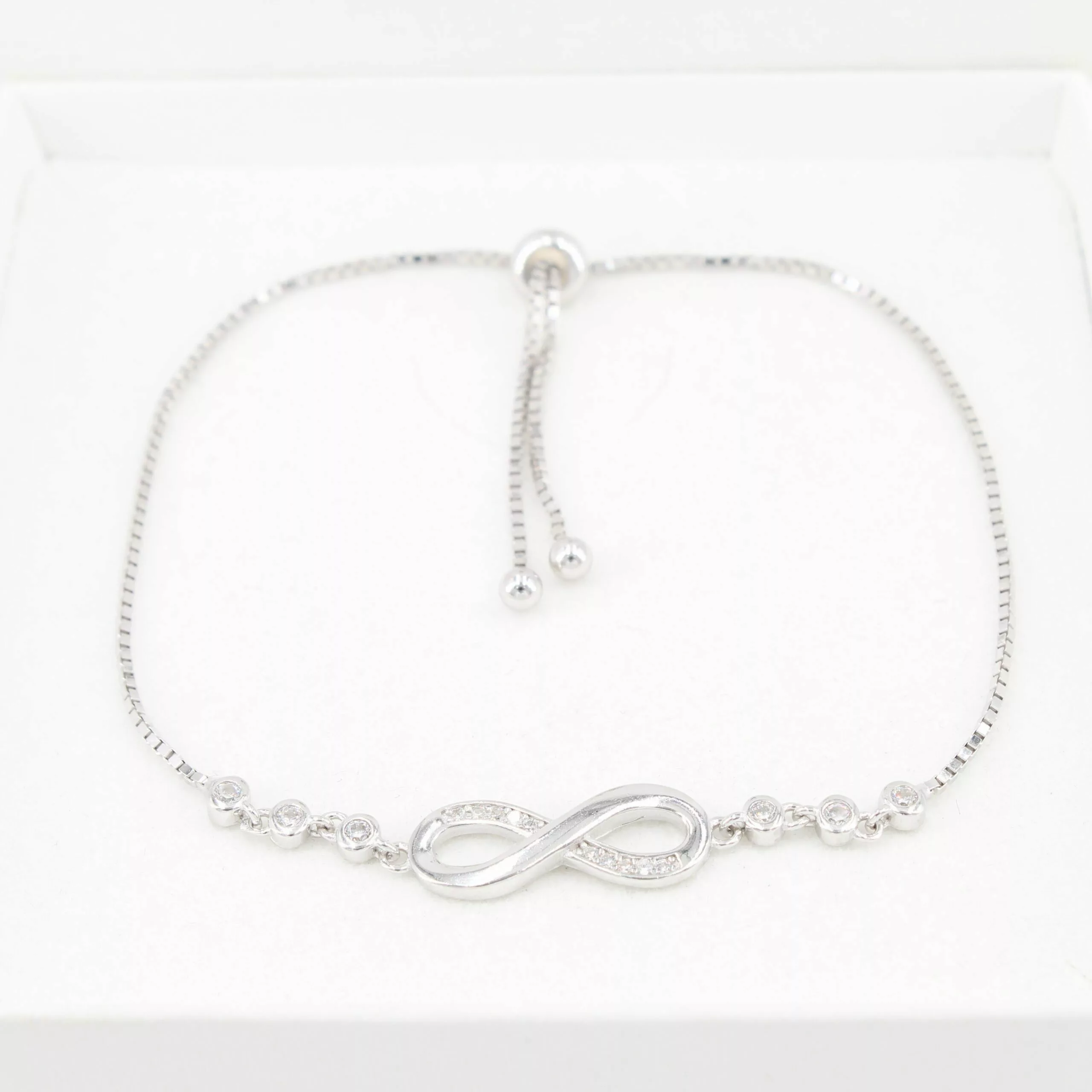 PANDACHARMS Silberarmband Infinity mit Steinen, 925 günstig online kaufen