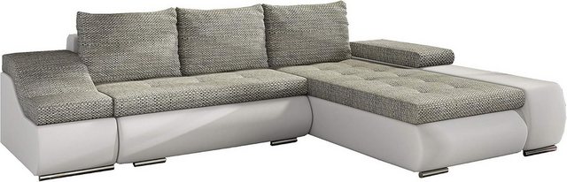 MOEBLO Ecksofa LIONEL, mit Schlaffunktion mit Bettkasten Couch L-Form Polst günstig online kaufen