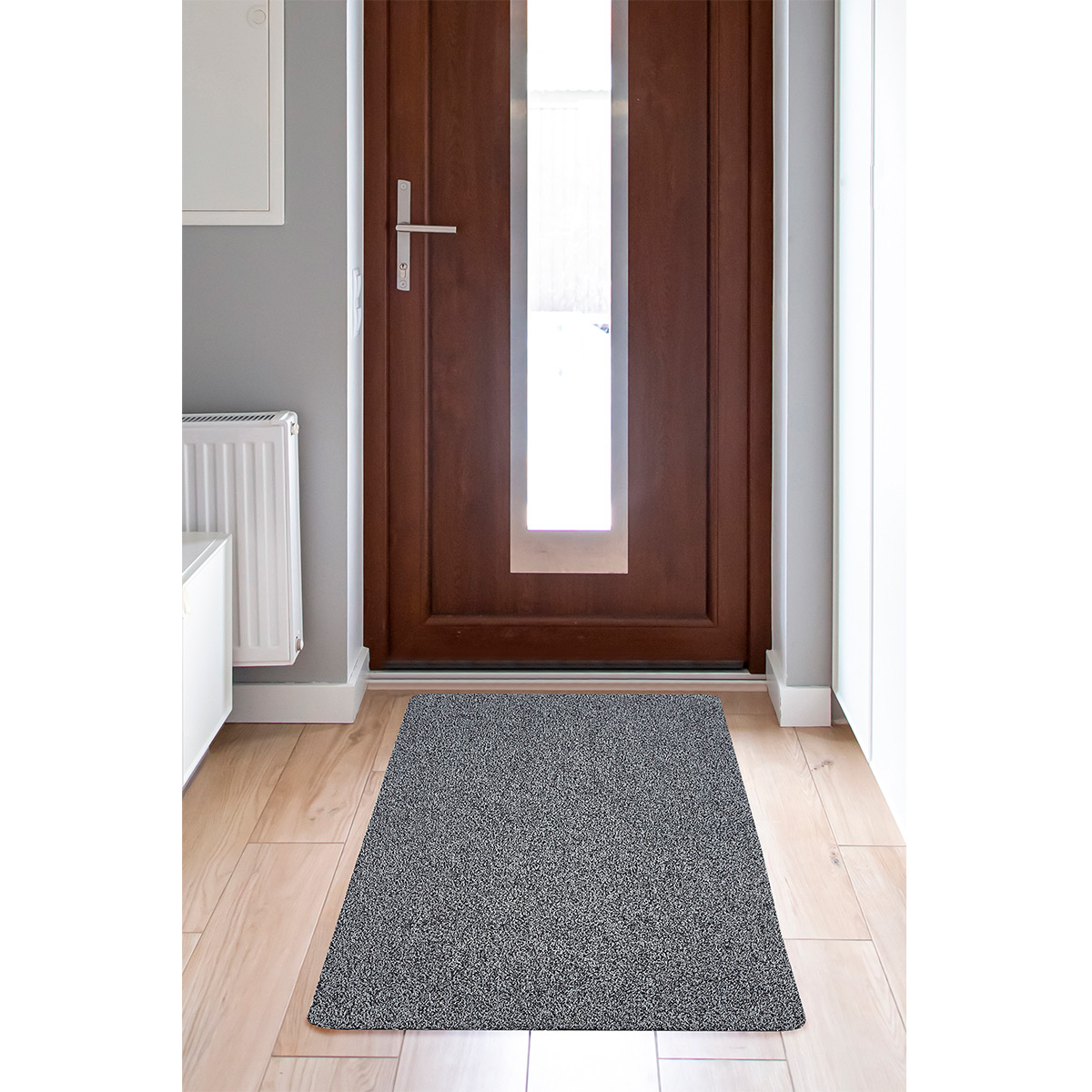 HOMCOM Fußmatte aus Baumwolle waschbar Dunkelgrau 150 x 50 x 0,45 cm   Aoso günstig online kaufen