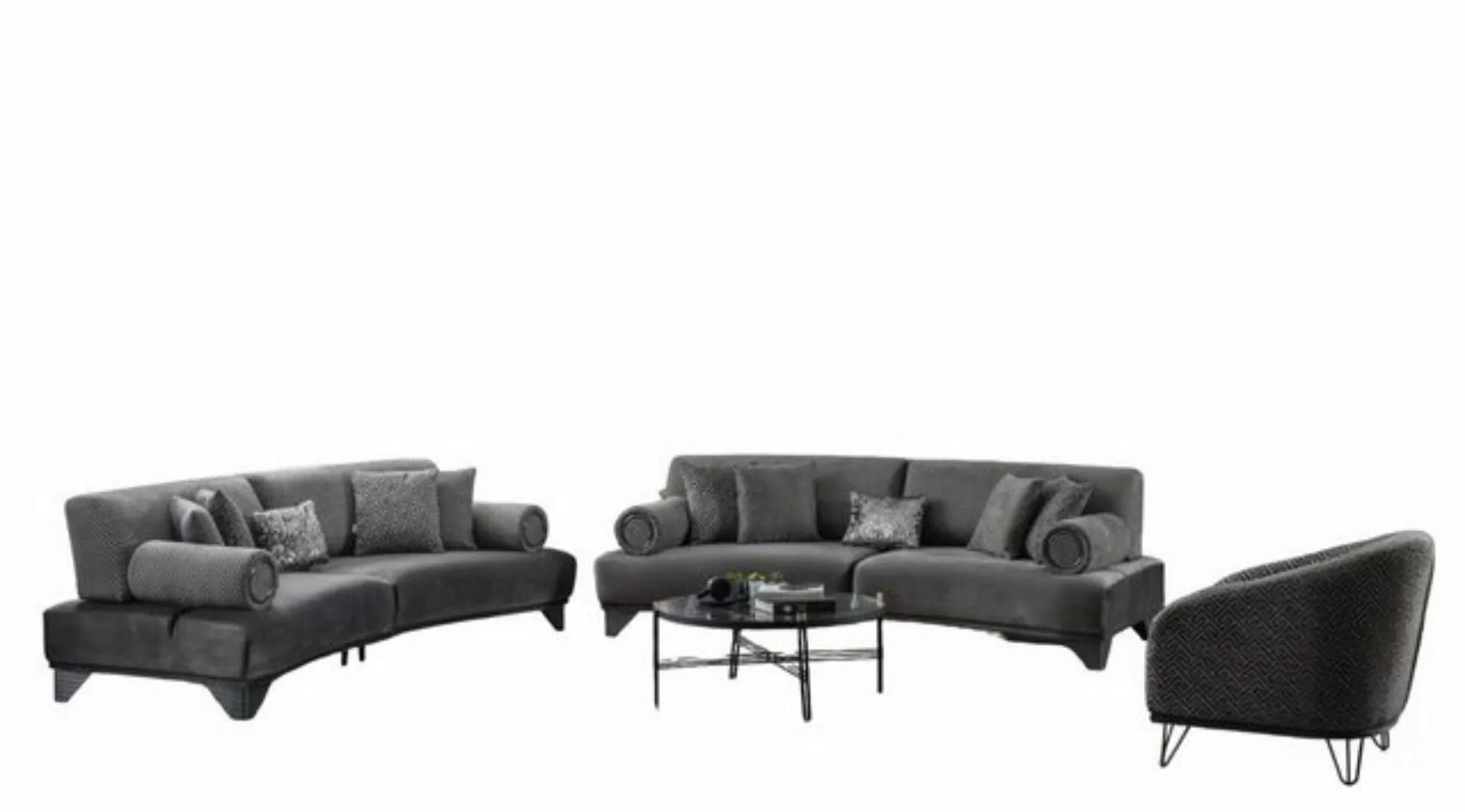 JVmoebel Sofa Luxus Sofagarnitur Garnitur Sofas Sofa Sessel Dreisitzer 3+3+ günstig online kaufen