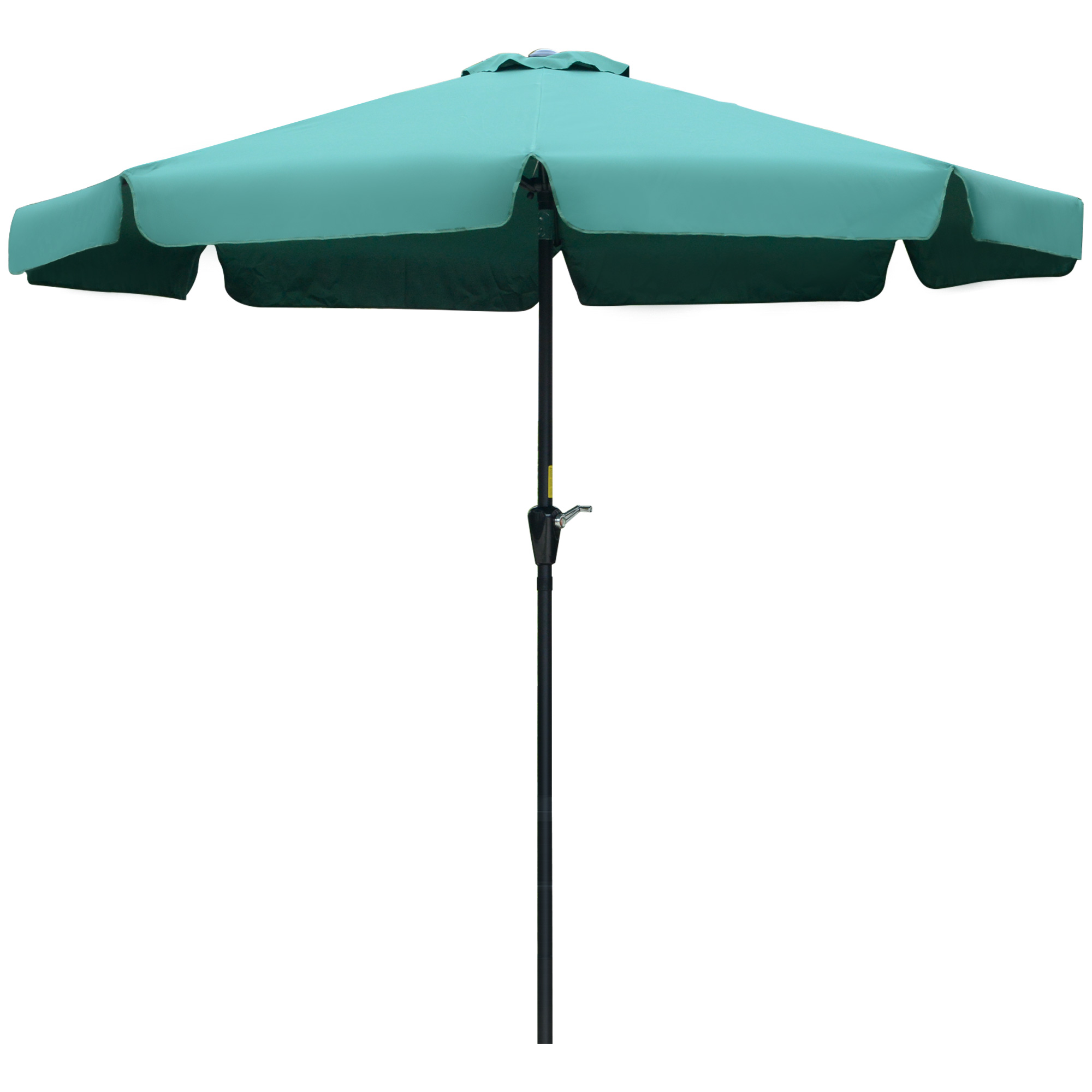 Outsunny Gartenschirm 2,7x2,7 m mit Kurbel, Air Vents und Rüschenrand, UV50 günstig online kaufen