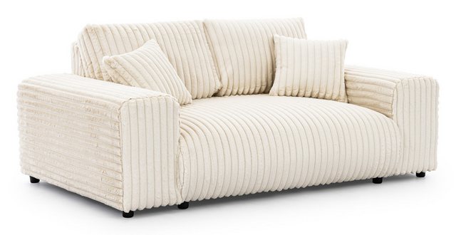 S-Style Möbel 2-Sitzer Sofa Mollis aus Plüschcord mit schöner Sitzkomfort, günstig online kaufen