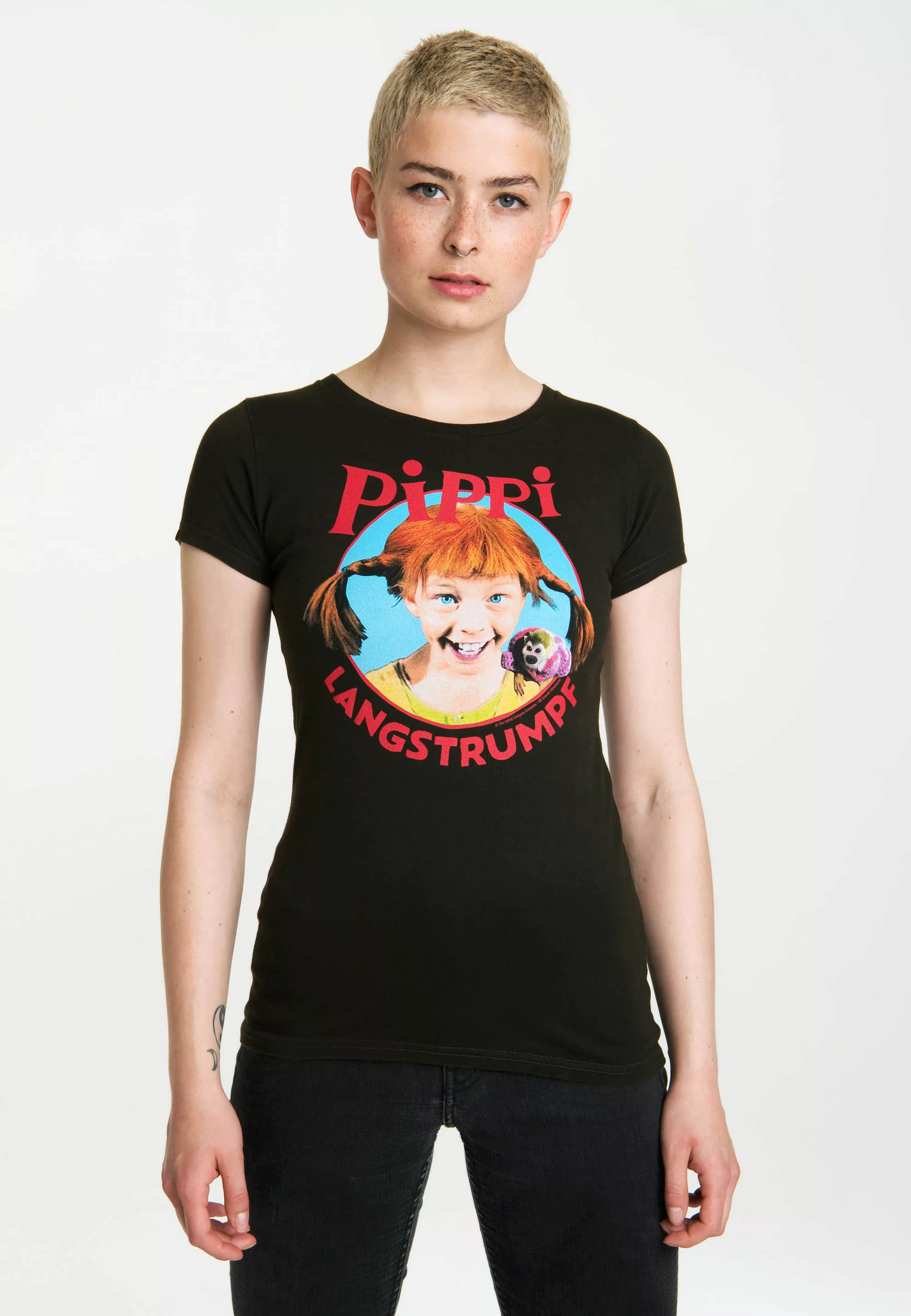 LOGOSHIRT T-Shirt "Pippi Langstrumpf", mit buntem Frontprint günstig online kaufen