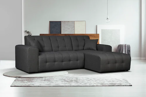 Home affaire Ecksofa »Nosia L-Form«, incl. 2 Zierkissen, mit feiner Steppun günstig online kaufen