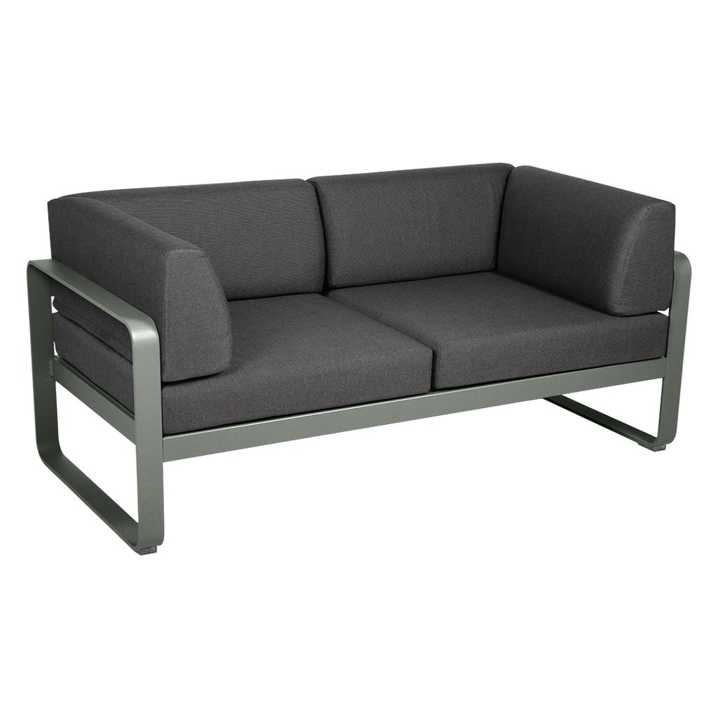 Bellevie 2-Sitzer Club Sofa 48 Rosmarin A3 Graphitgrau günstig online kaufen